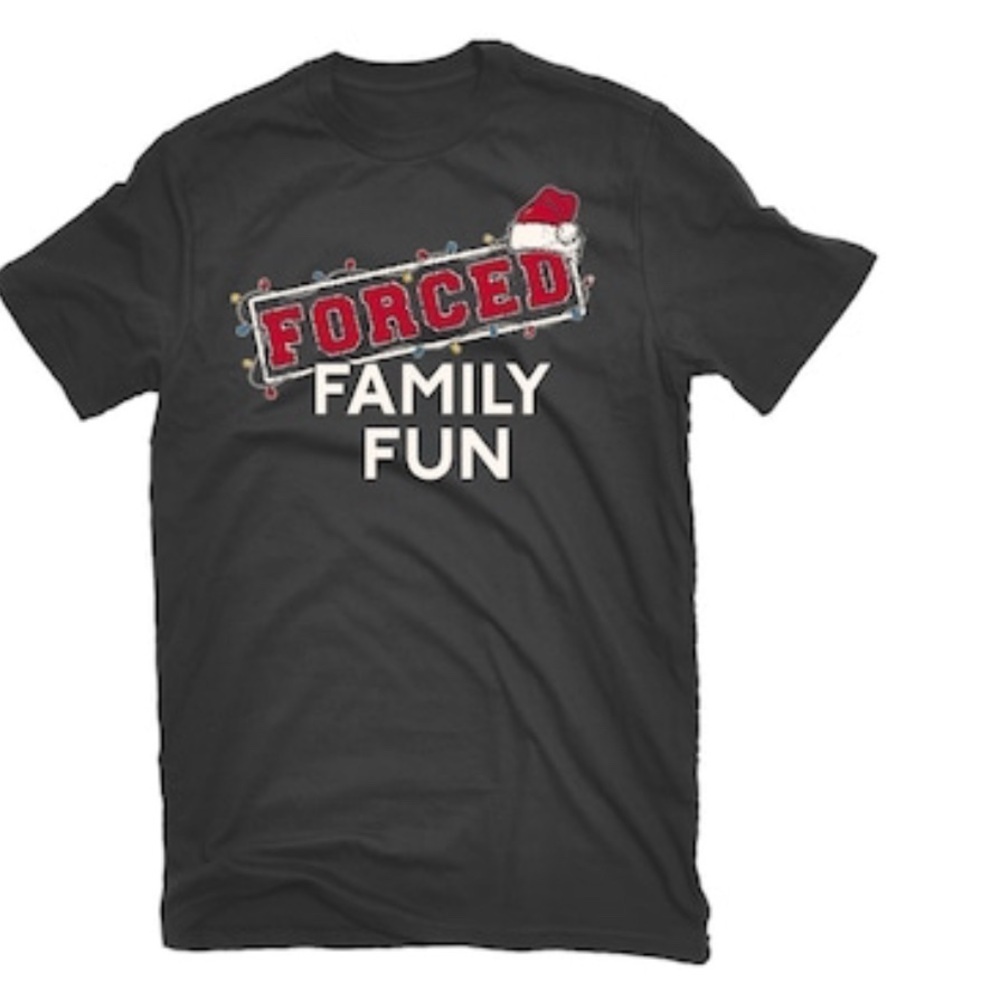 Holiday graphic short sleeve tee shirt